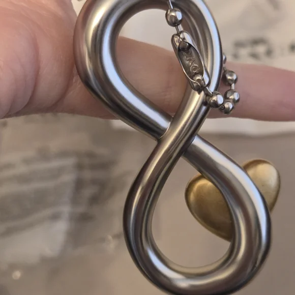 Coach | The Summer I Turned Pretty | Infinity Silver and Gold Keychain Bag Charm - Picture 7 of 16